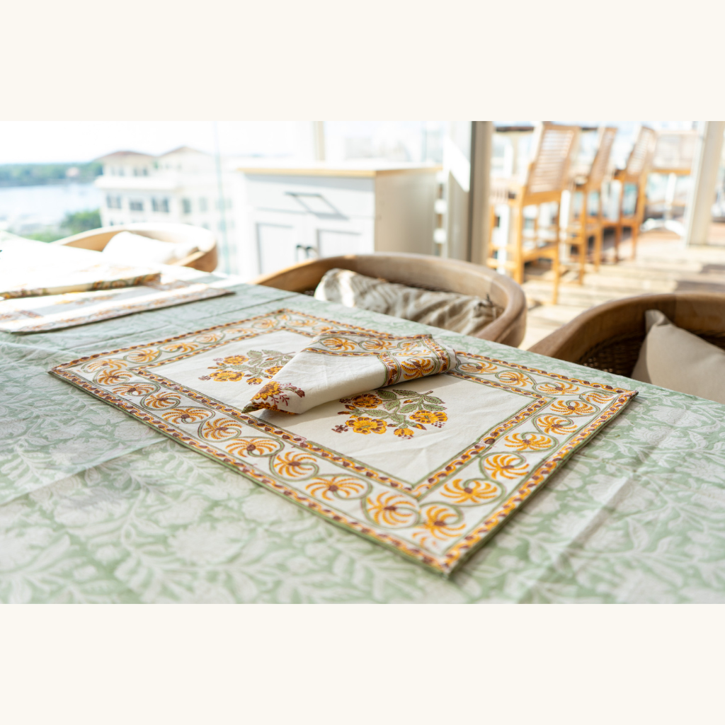 Autumn Sunflower - Canvas Cotton Placemats (Set of 4)