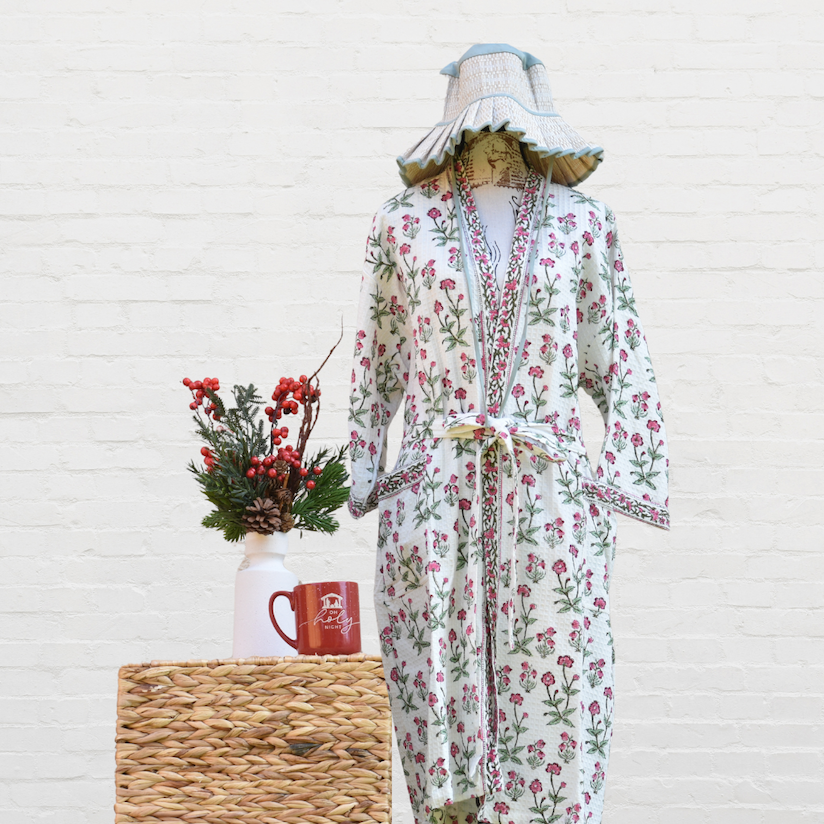 Rose Garden - Waffle Cotton Women Robe