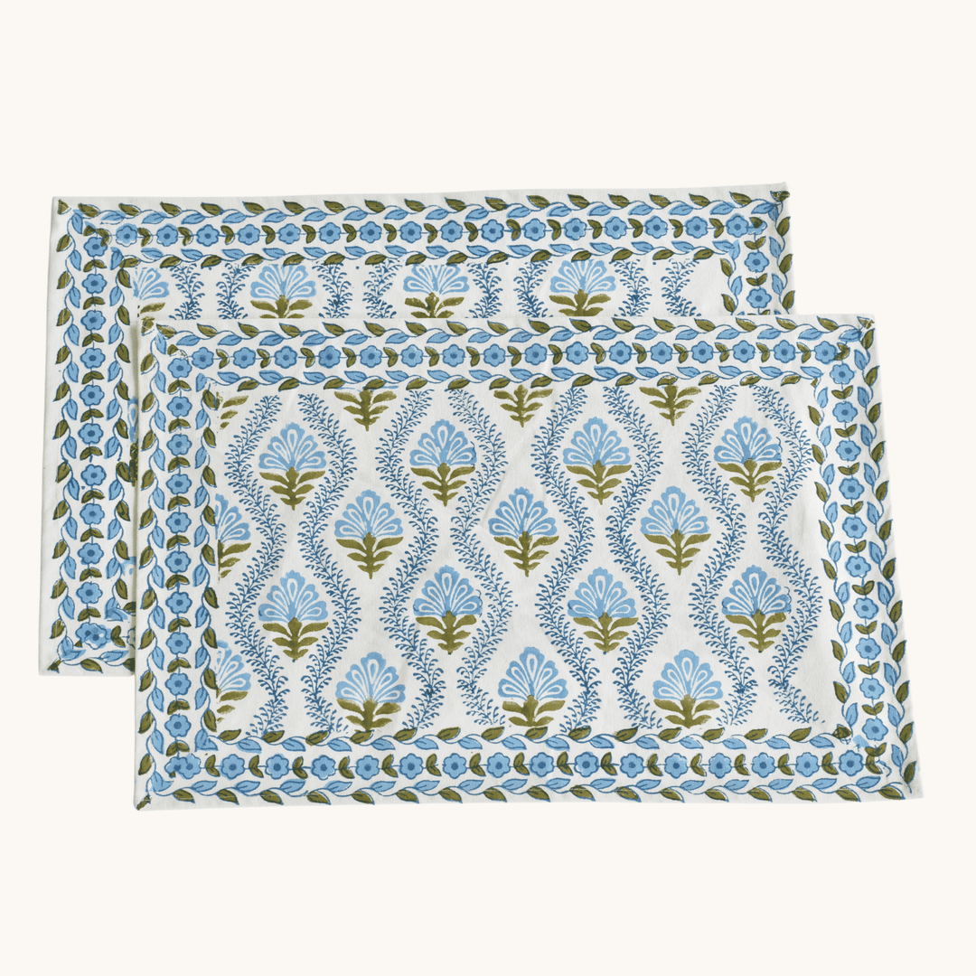 Blue Breeze - Canvas Cotton Placemats (Set of 4)