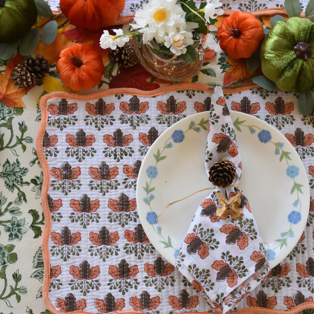 Harvest Oak - Quilted Cotton Placemats (Set of 4)