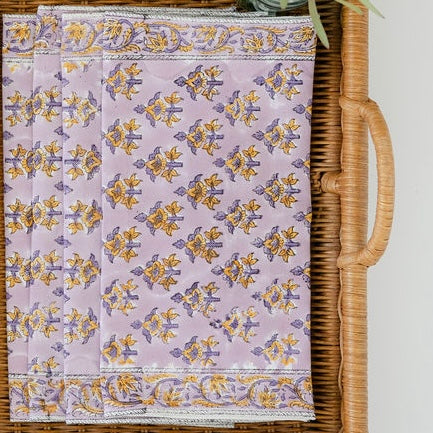 Lavender Field - Canvas Cotton Placemat Set