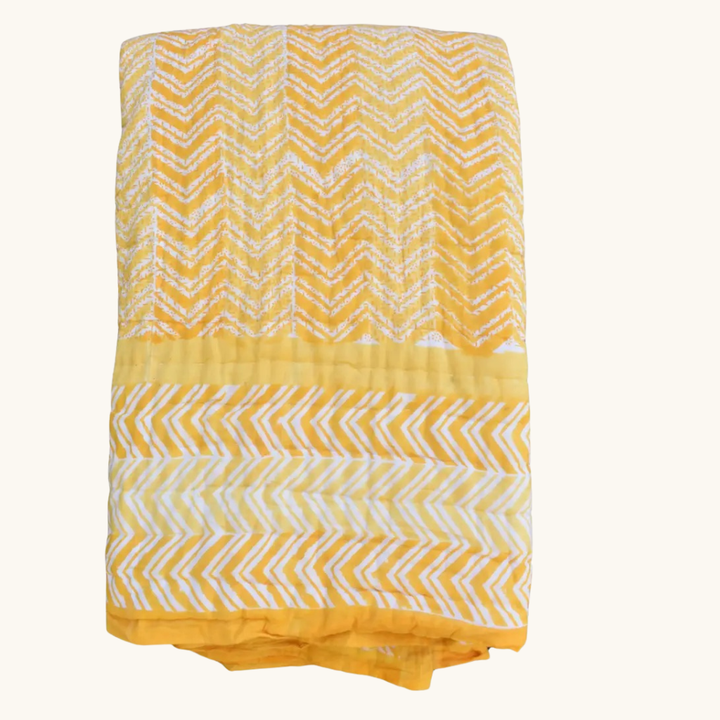 Evergreen - Handblock Print Cotton Quilt