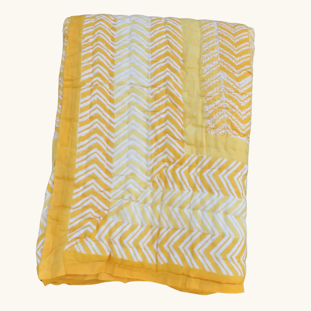 Evergreen - Handblock Print Cotton Quilt