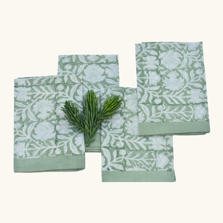 Winter Sage - Cotton Table Napkins (Set of 4)