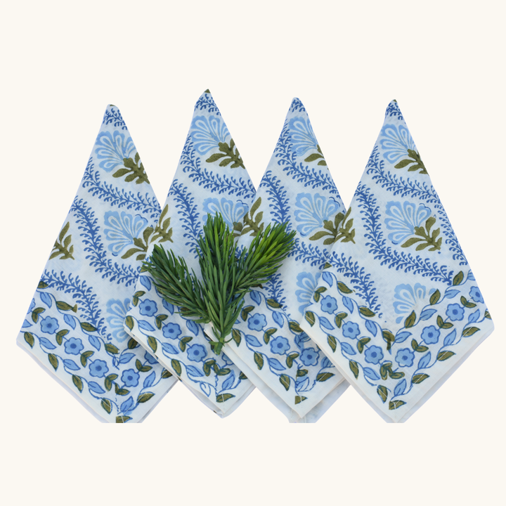Blue Breeze - Cotton Table Napkins (Set of 4)