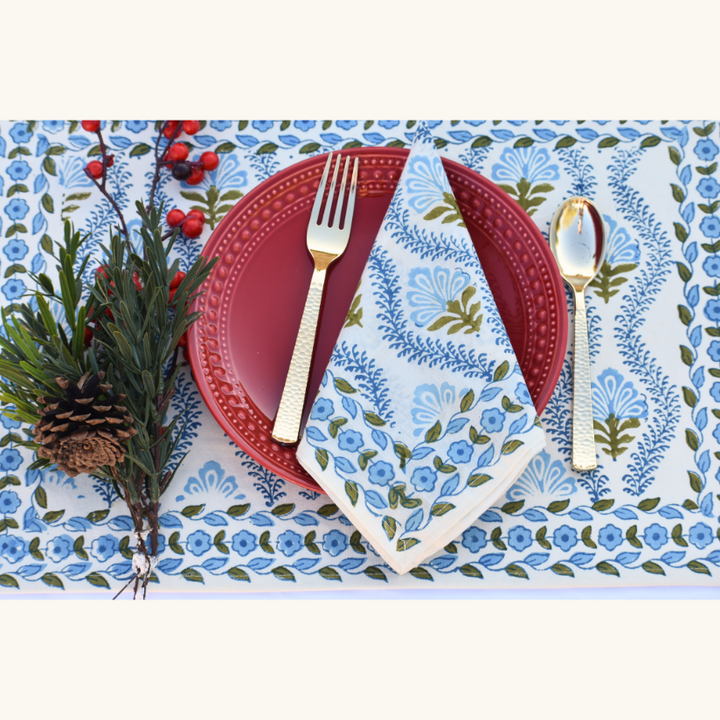 Blue Breeze - Cotton Table Napkins (Set of 4)