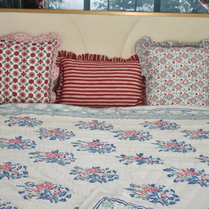 Hearth Heritage Handblock Print Cotton Quilt