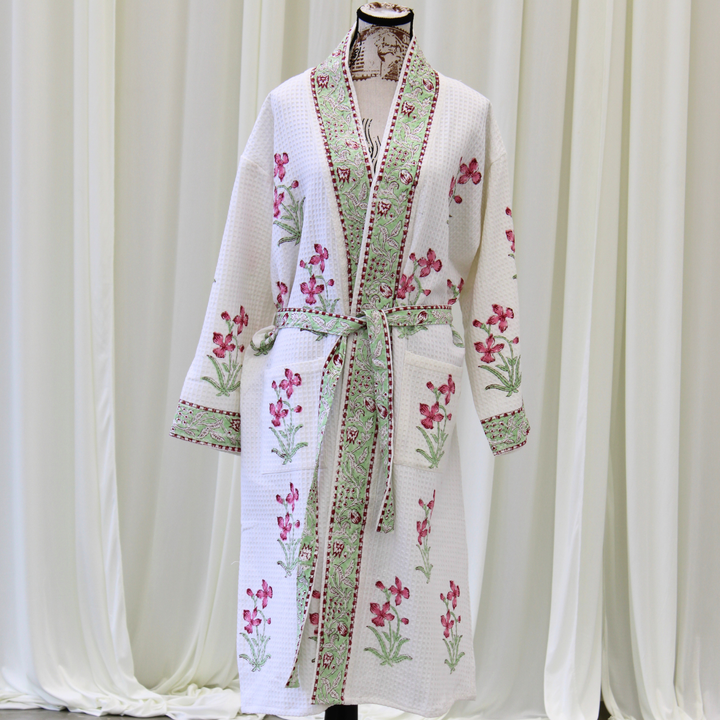 Petal & Sage - Waffle Cotton Robe