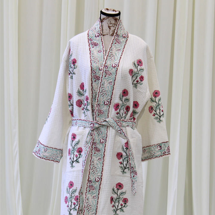 Petal & Mint - Waffle Cotton Robe