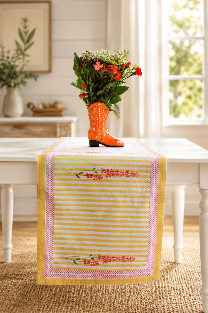 Honey Stripe Table Runner - 15IN x 90IN