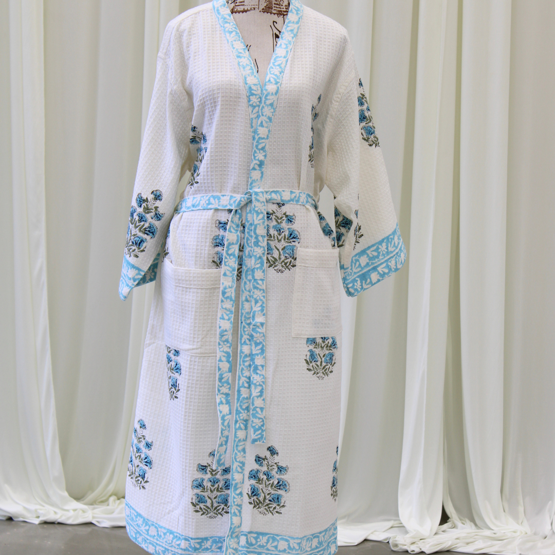 Morning Sky - Waffle Cotton Women Robe