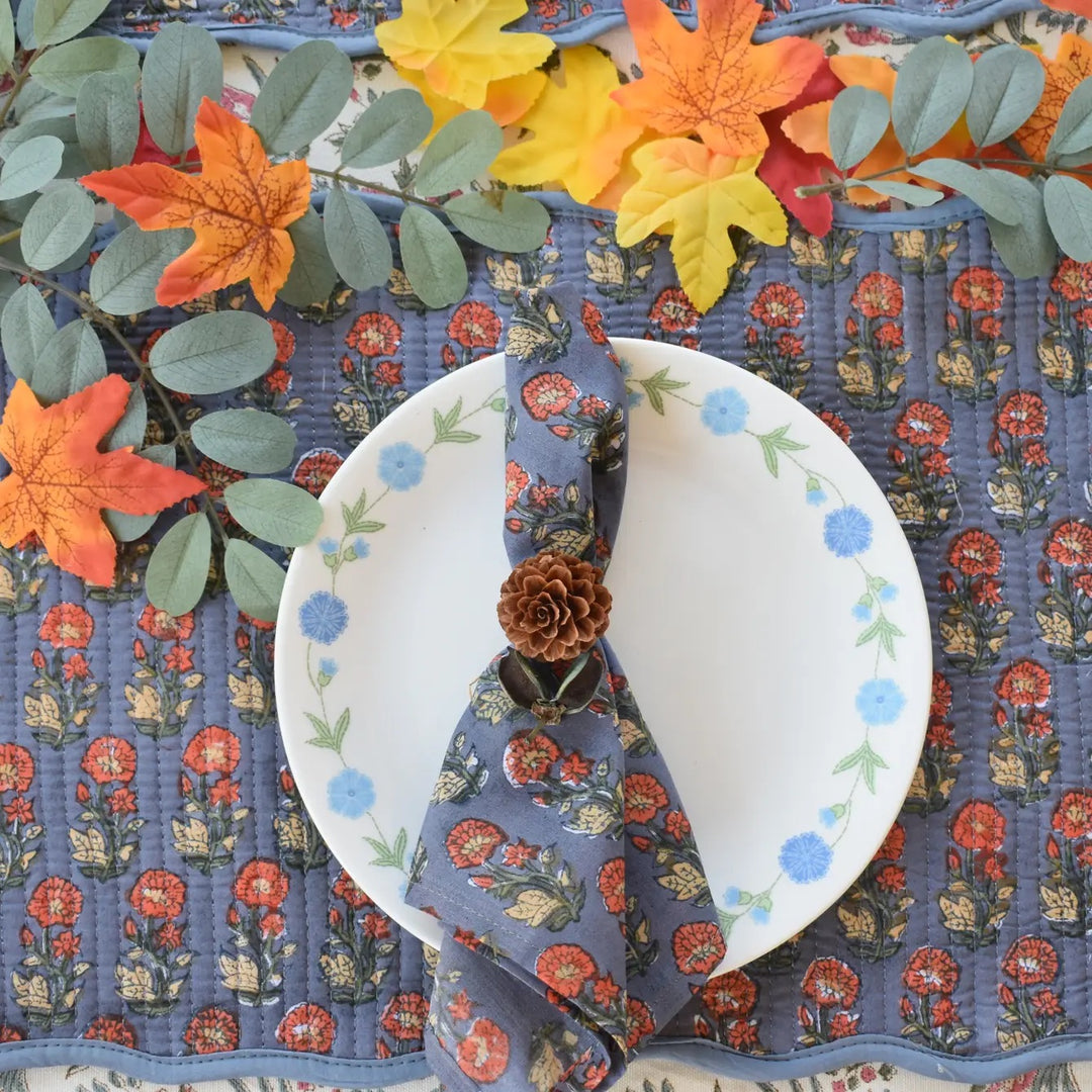 Autumn Blossom - Cotton Table Napkins (Set of 4)