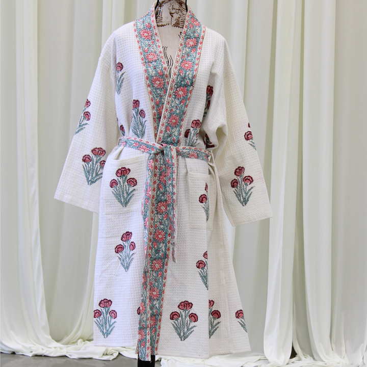Dusty Rose - Waffle Cotton Robe