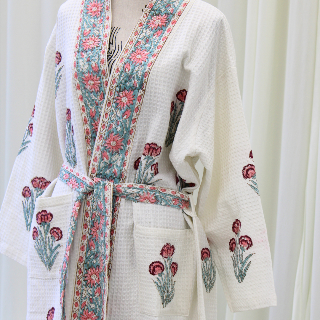 Dusty Rose - Waffle Cotton Robe