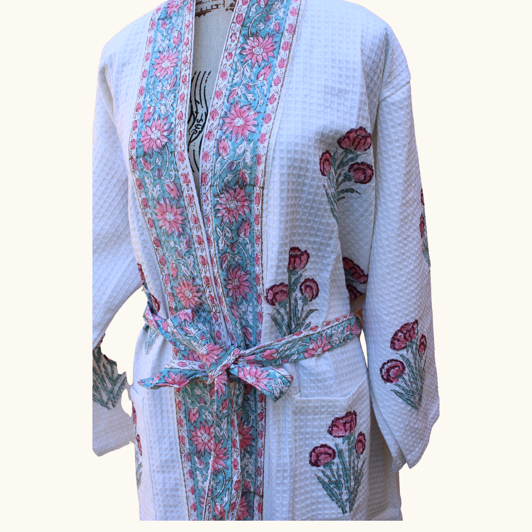 Dusty Rose - Waffle Cotton Robe