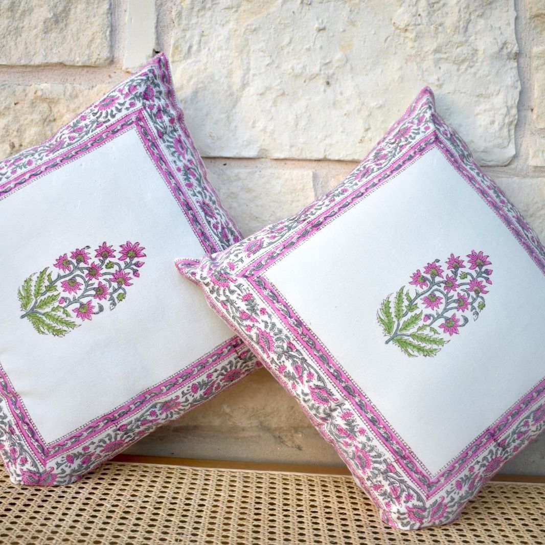 Hand Block Printed Cushion – Elegant & Stylish Decor