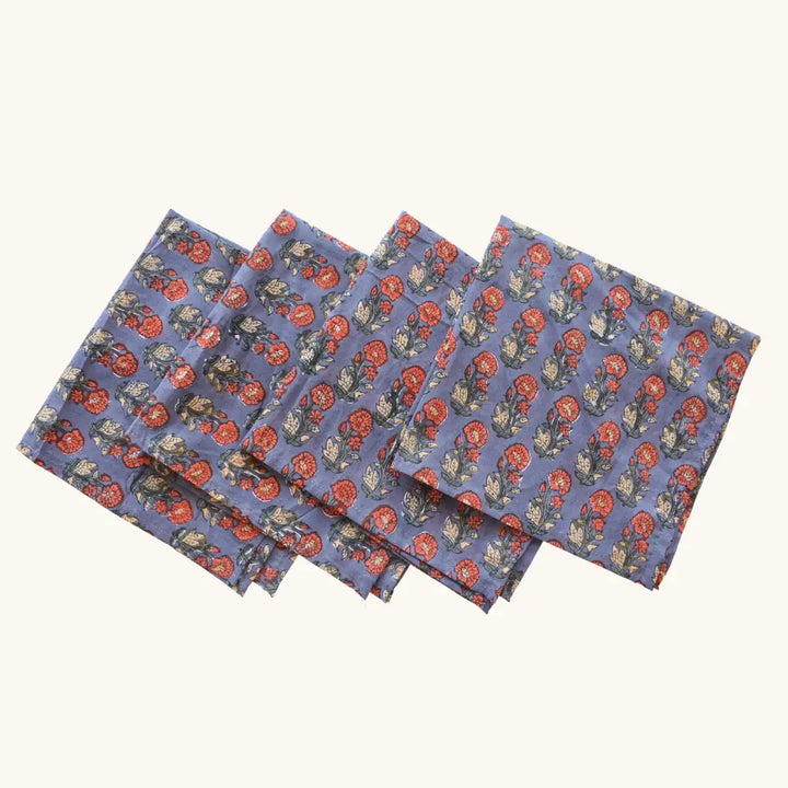 Autumn Blossom - Cotton Table Napkins (Set of 4)