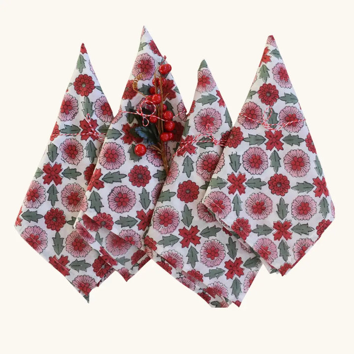 Berry Bloom - Cotton Table Napkins (Set of 4)