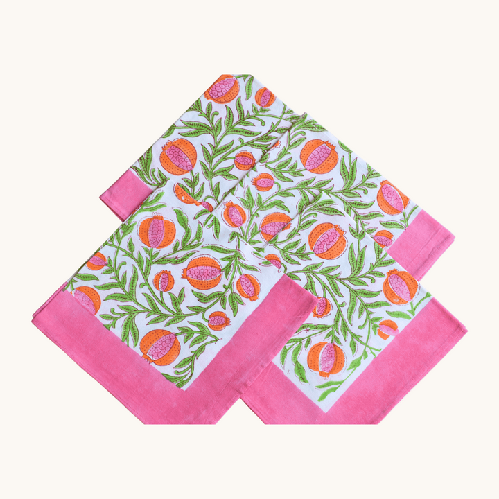 Pomegranate Bliss - Cotton Table Napkins Set