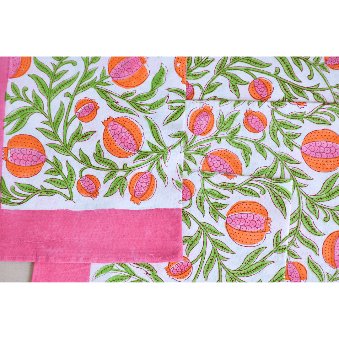 Pomegranate Bliss - Cotton Table Napkins Set