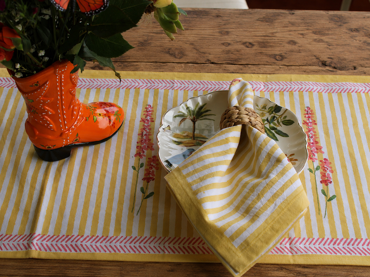 Honey Stripe - Cotton Table Napkins (Set of 4)