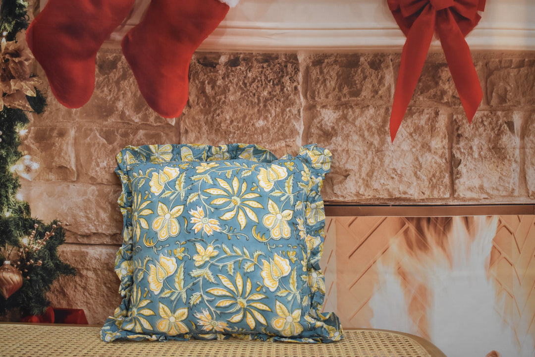 Harvest Moon - Handblock Print Cushion Cover