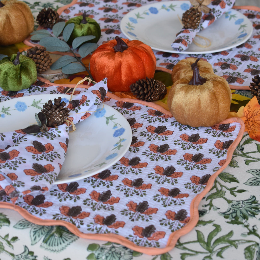 Handcrafted Quilted Cotton Placemats (Set of 6)