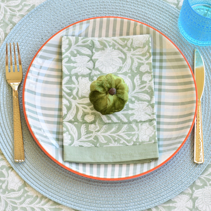 Green Bloom - Cotton Table Napkin Set