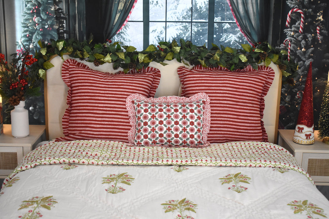 Fireside Knit - Handblock Print Cushion Cover