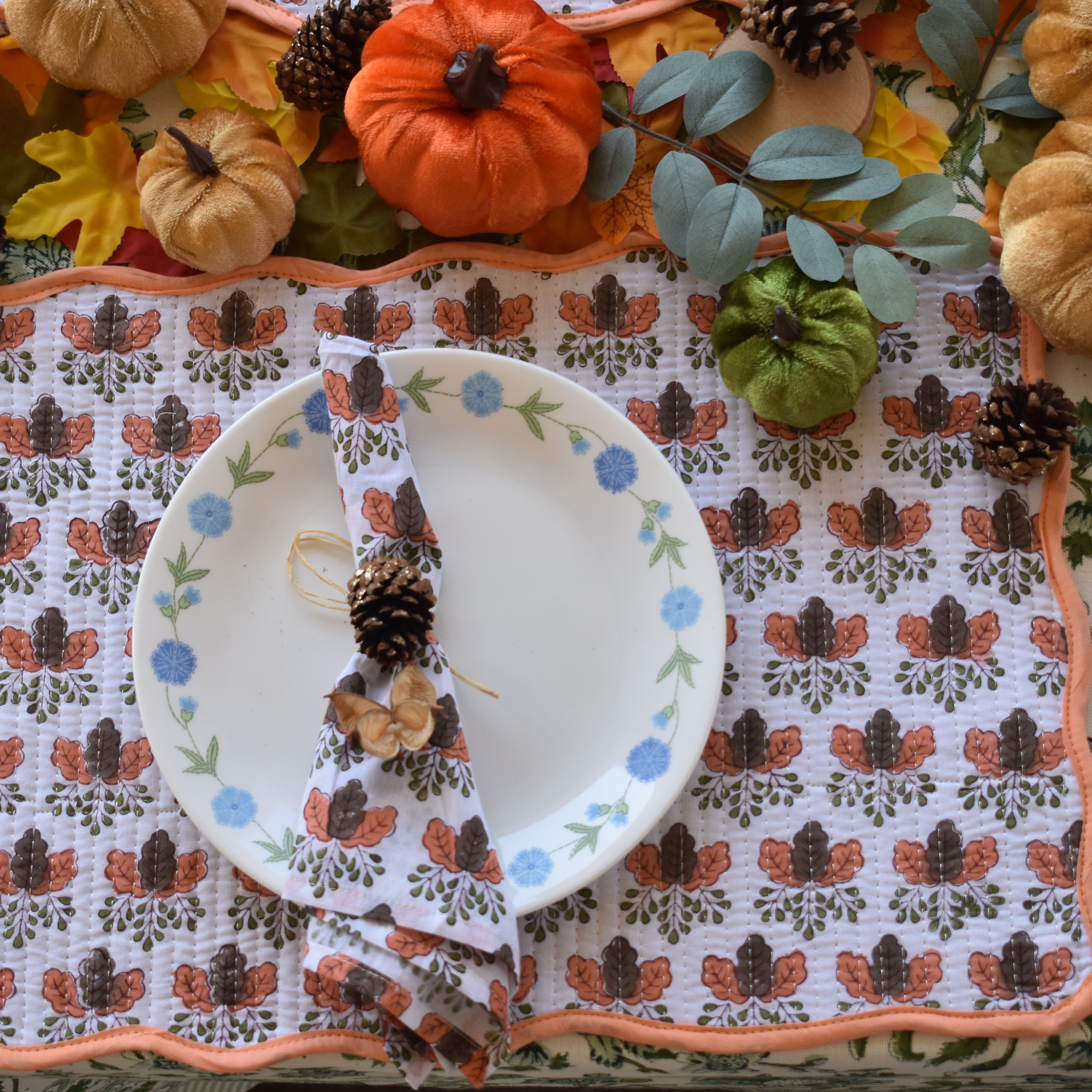 Handcrafted Quilted Cotton Placemats (Set of 6)