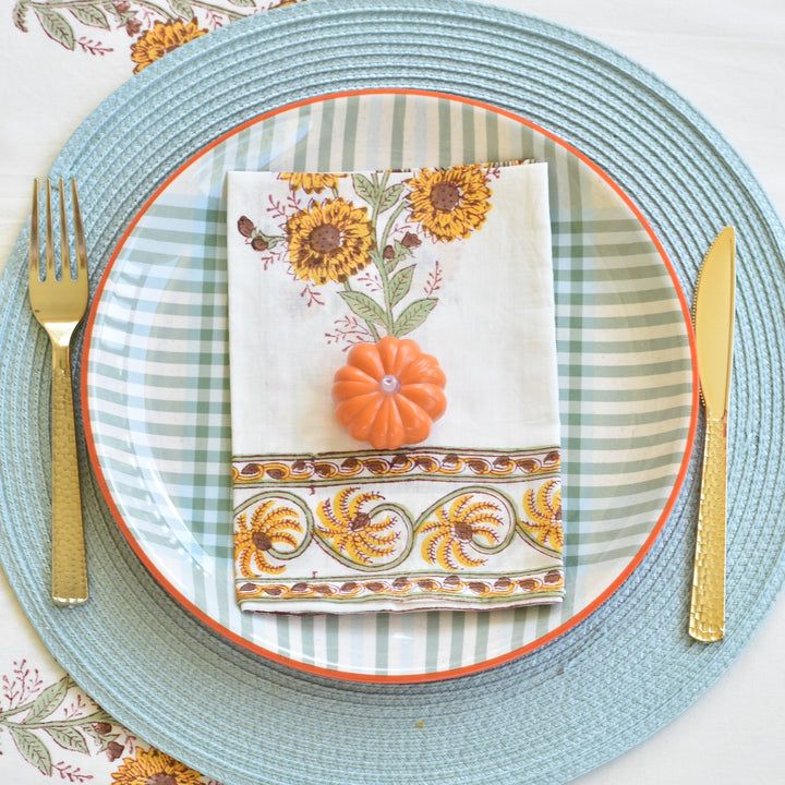 Autumn Sunflower - Cotton Table Napkin Set