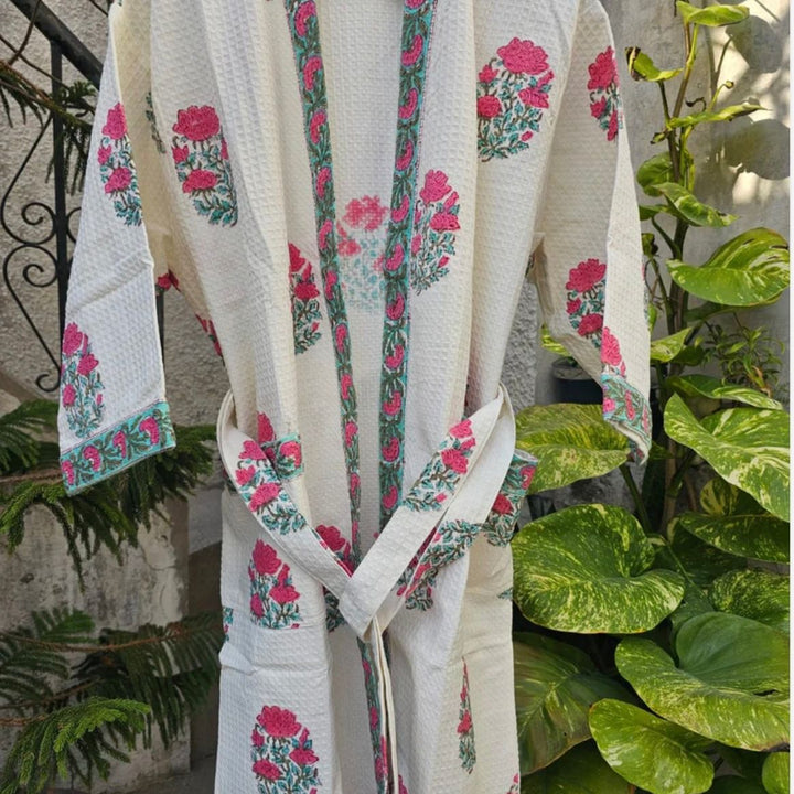 Handcrafted Cotton Women Robe – Comfortable & Stylish