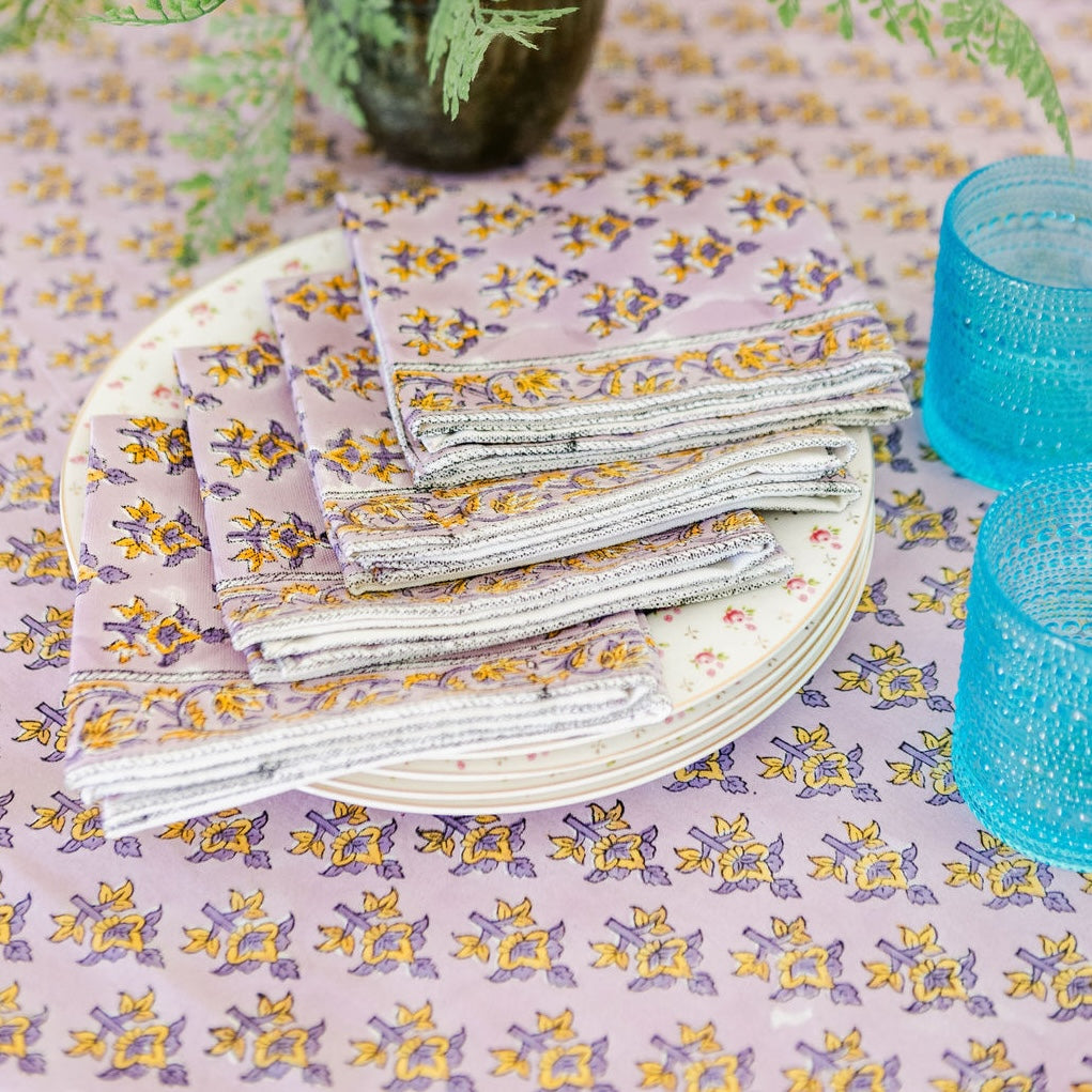 Lavender Field - Cotton Table Napkin Set