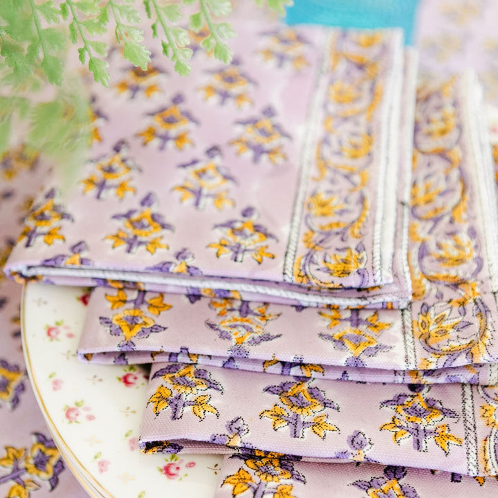 Lavender Field - Cotton Table Napkin Set