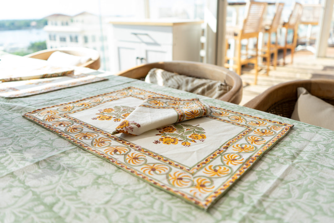 Autumn Sunflower - Canvas Cotton Placemat Set