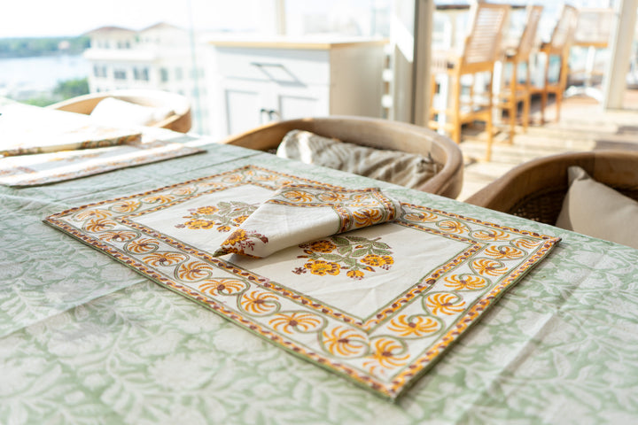 Autumn Sunflower - Canvas Cotton Placemat Set