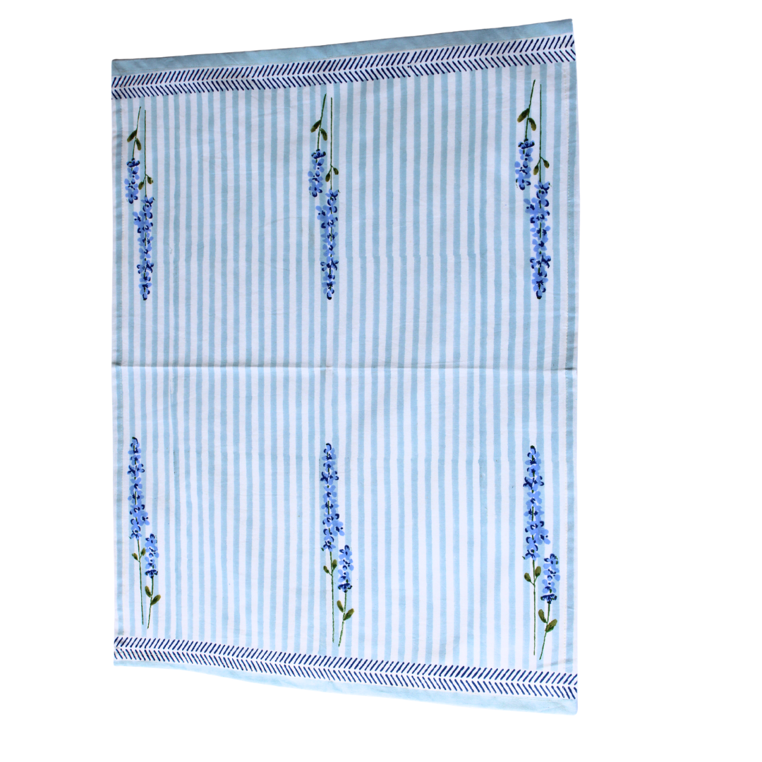 Bluebell Stripe Cotton Tea Towels – Set of 2