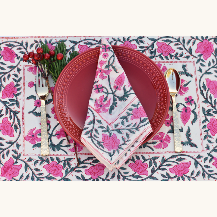 Pink Trail - Canvas Cotton Placemats (Set of 4)