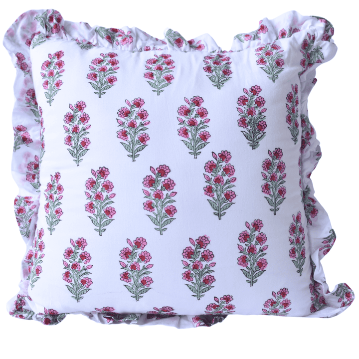 Hand Block Printed Decorative Cushion - Elegant & Timeless