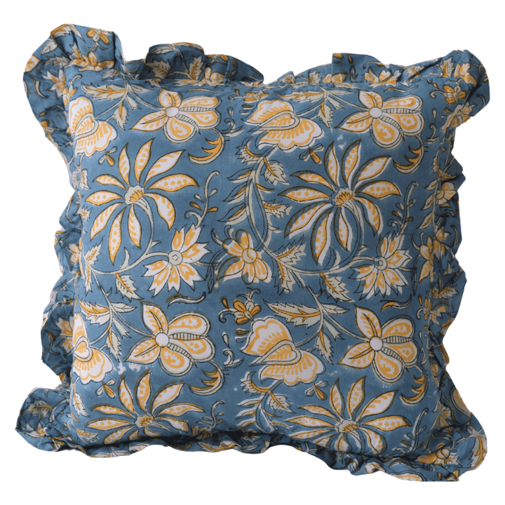 Hand Block Printed Decorative Cushion - Elegant & Timeless
