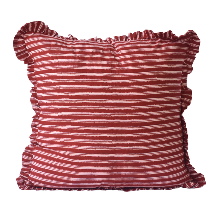 Hand Block Printed Decorative Cushion - Elegant & Timeless