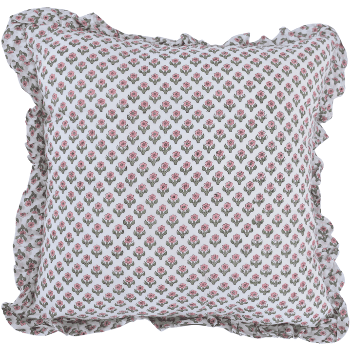 Hand Block Printed Decorative Cushion - Elegant & Timeless