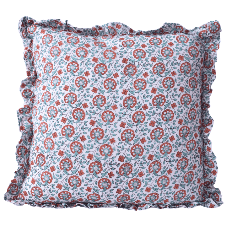 Hand Block Printed Decorative Cushion - Elegant & Timeless