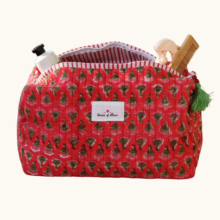 Scarlet Garden Vanity / Travel Pouch